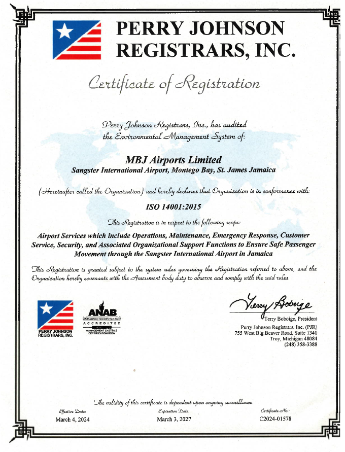 ISO 14001 CERTIFIED